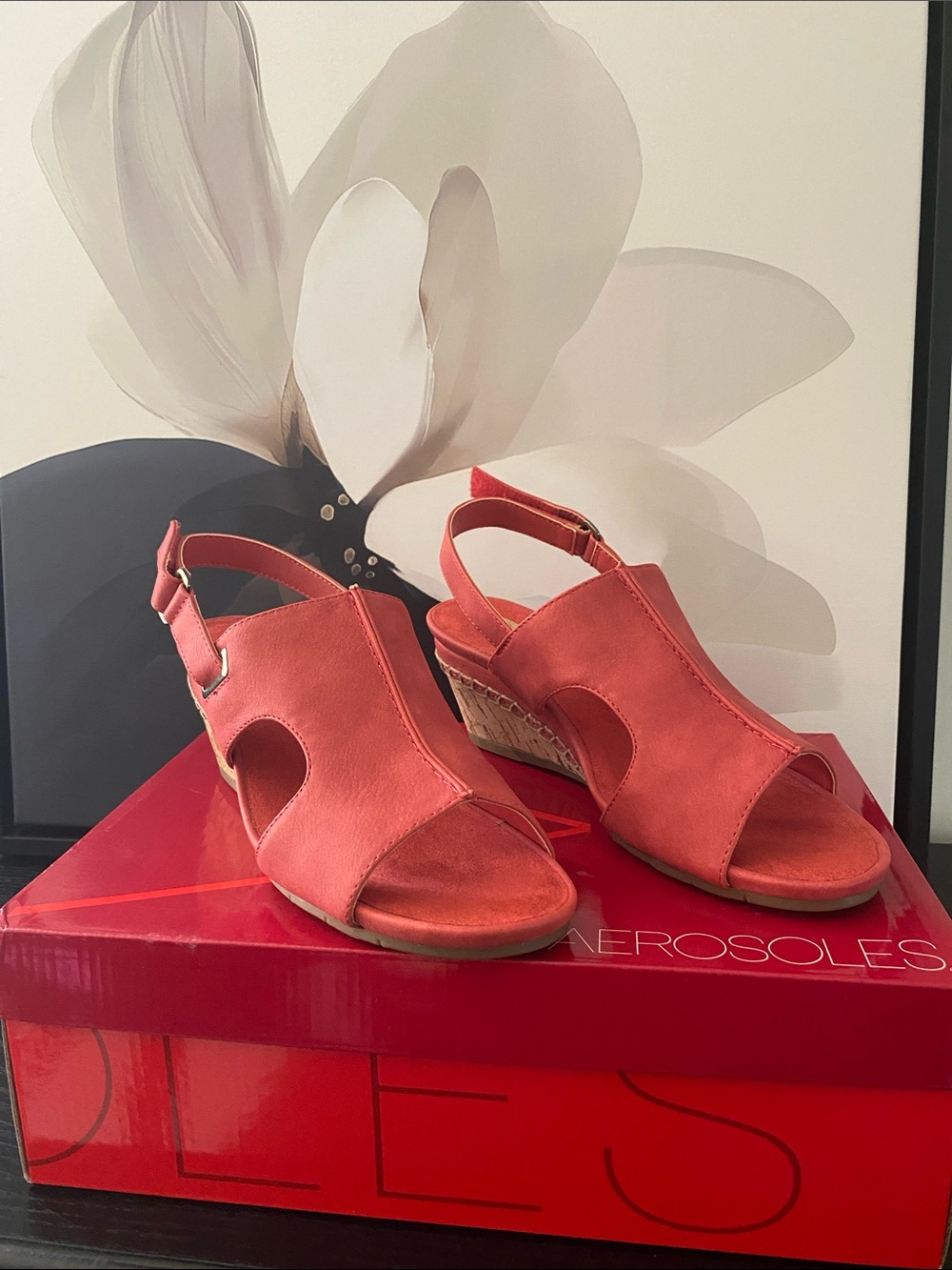 Aerosoles Shortcake Coral Platform Sandals